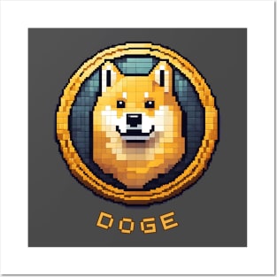 Dogecoin Crypto Design Posters and Art